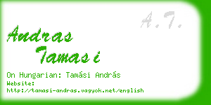 andras tamasi business card