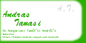 andras tamasi business card